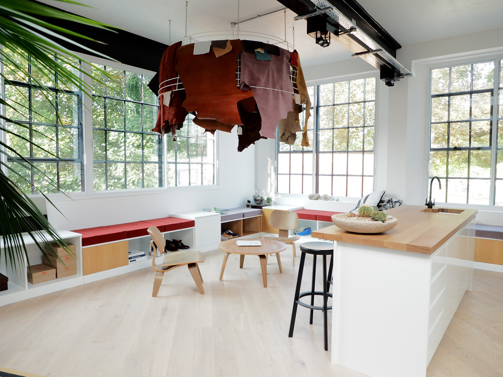 Inside a shoemaker s workspace Clarks Originals design studio Commercial Interior Design