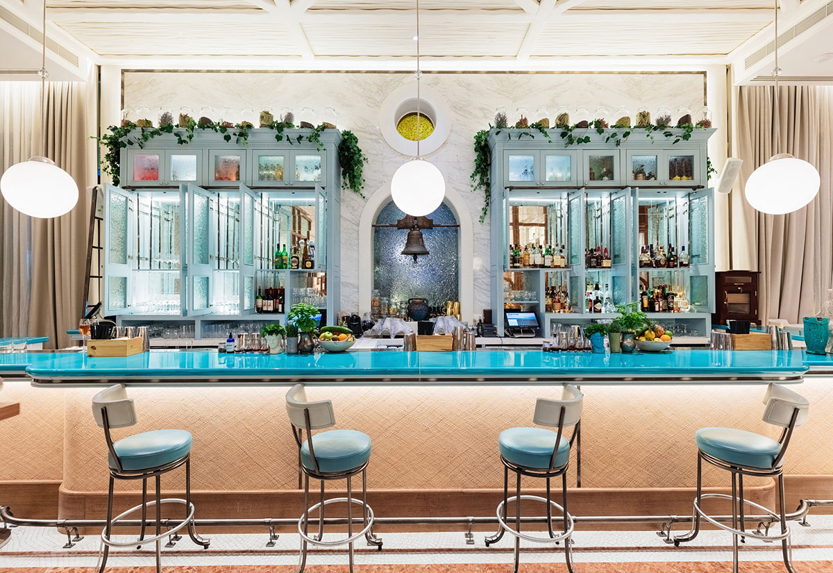 Finasi Celebrates Greek Chic Restaurant Gaia S First Birthday Commercial Interior Design