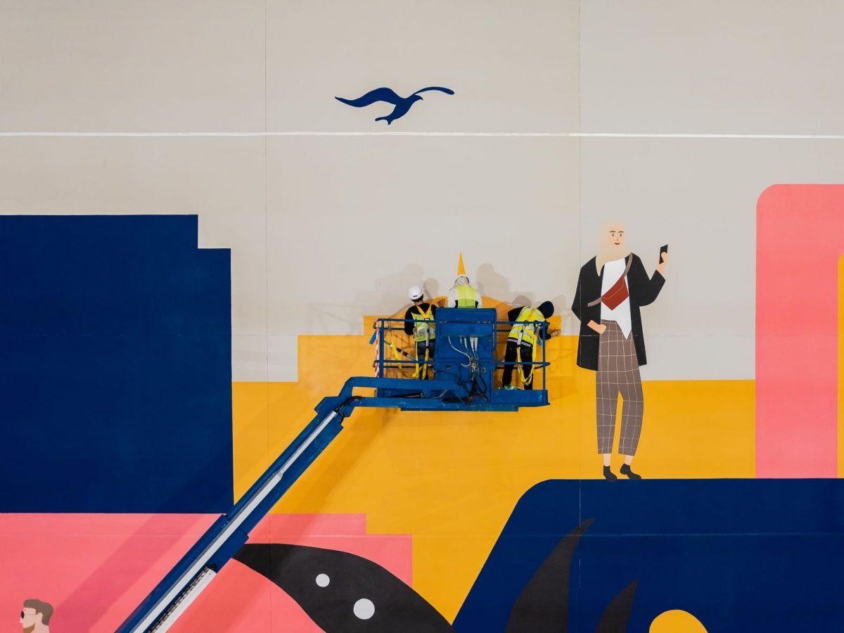 Drawdeck Mural Dubai Hills Mall