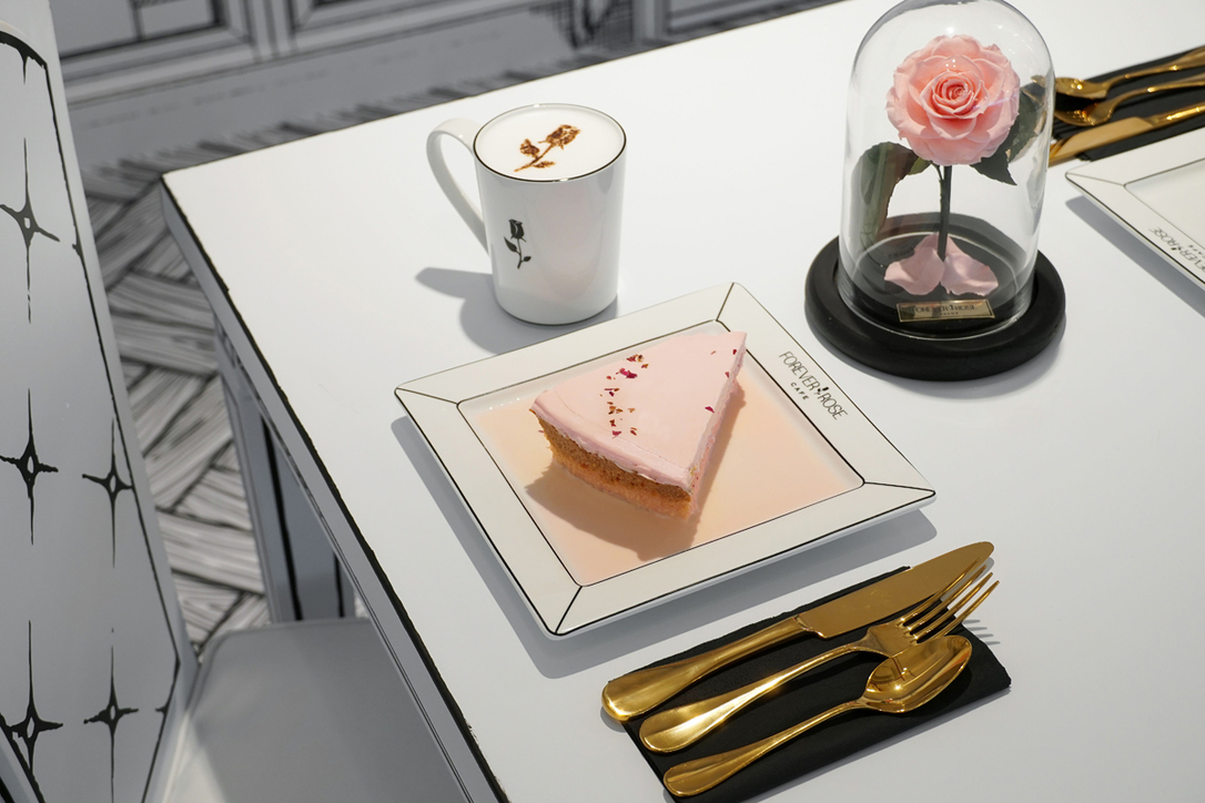 Forever Rose Café, 2D illustration, Al Maryah Island Forever Rose Café, 2D illustration, Al Maryah Island