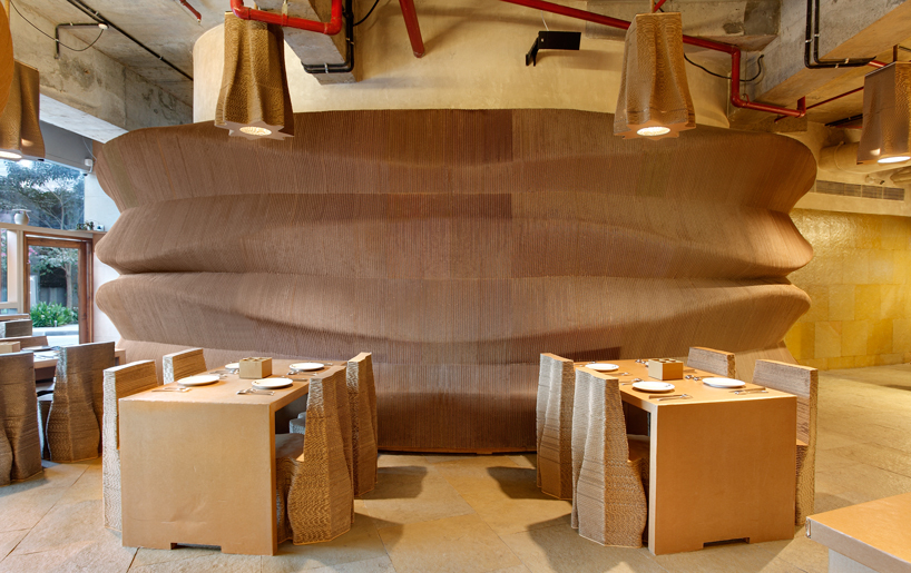 Cafe In Mumbai By Nudes Is Made Almost Entirely From Cardboard